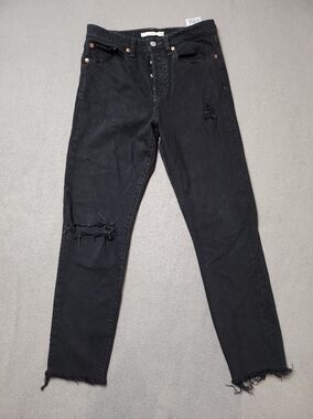 Levi's Wedgie Fit - Premium red tab Women's size 27 black jeans Distressed